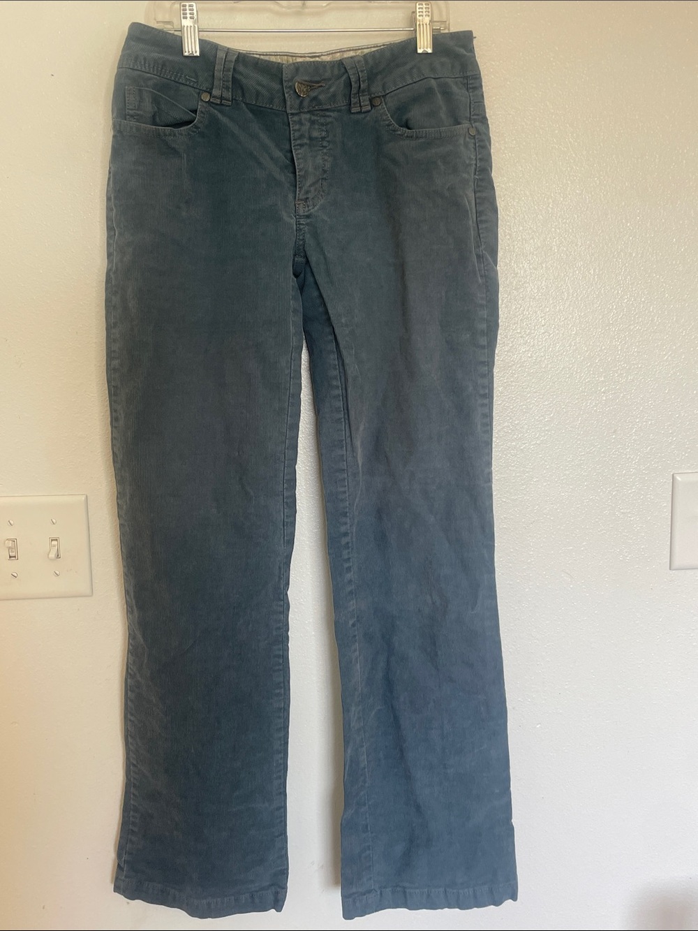 Prana Women's Corduroy Trousers in Teal Blue